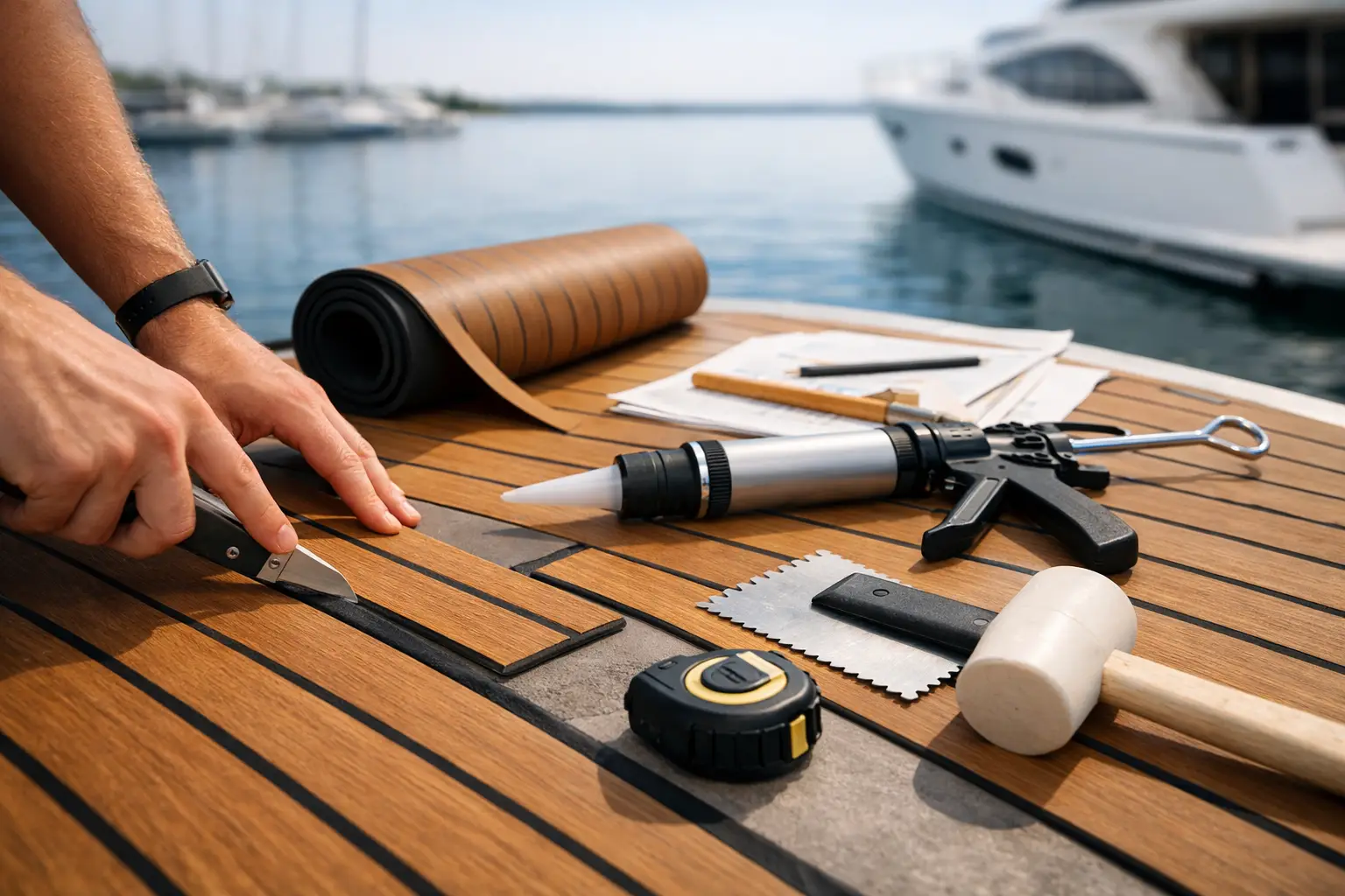 Kunstteak-Deck selbst montieren richtig planen